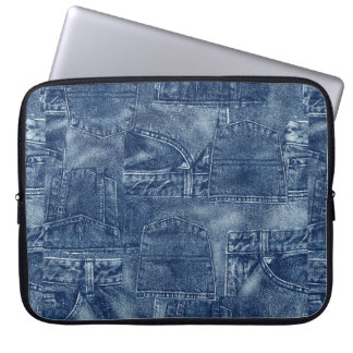 Denim material, laptop sleeve