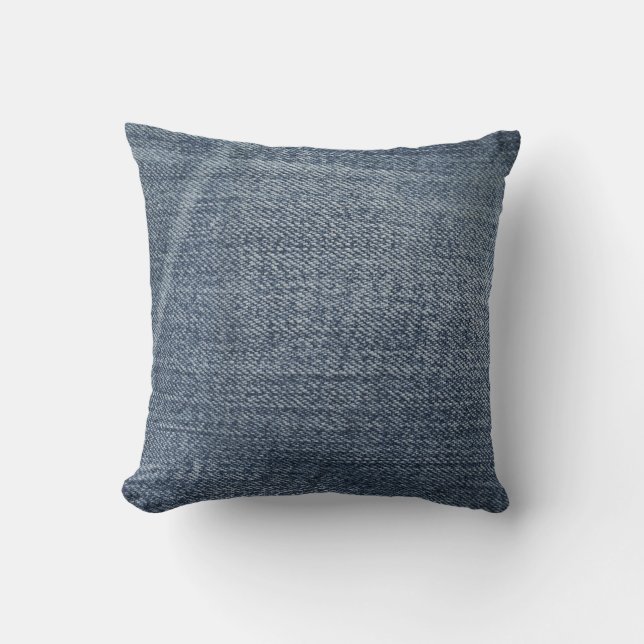 denim modern throw pillow (Front)