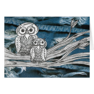 Denim Owls Cards