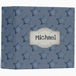 Denim patchwork 3 ring binder