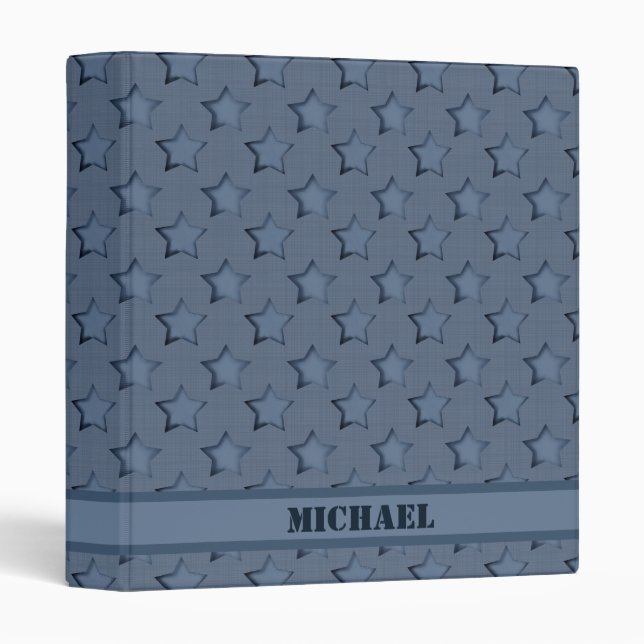 Denim patchwork 3 ring binder (Front/Spine)