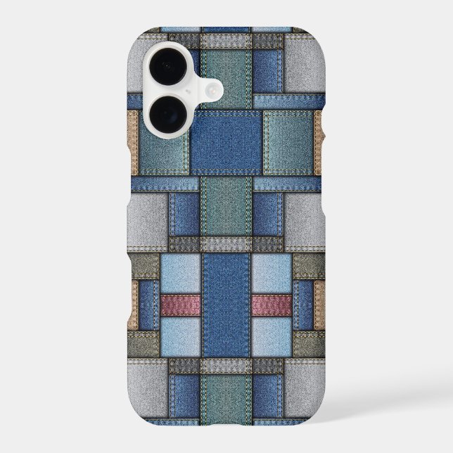 Denim Patchwork Iphone Case (Back)