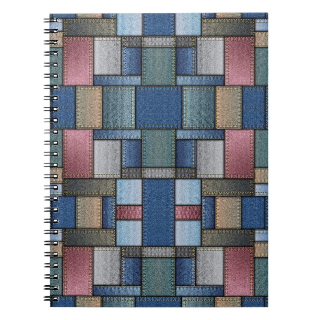 Denim Patchwork Notebook (Front)