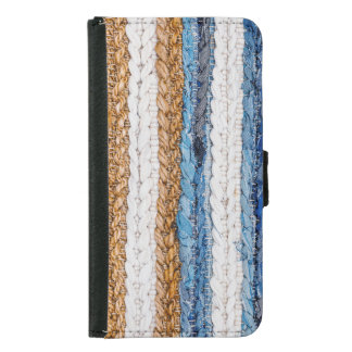 Denim patchwork: recycled jeans rug. samsung galaxy s5 wallet case