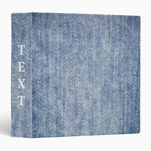 Denim Pattern 3 Ring Binder