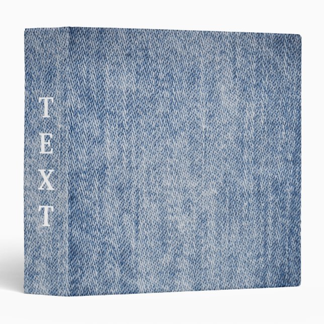 Denim Pattern 3 Ring Binder (Front/Spine)