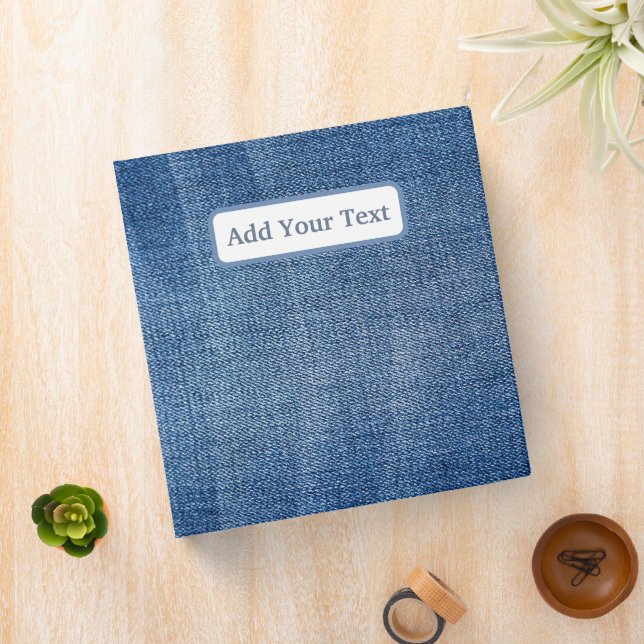 Denim Pattern 3 Ring Binder (In Situ)