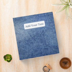Denim Pattern 3 Ring Binder