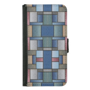 Denim Pattern Samsung Galaxy S5 Wallet Case