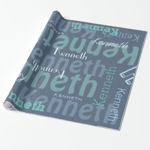 Denim Personalized Wrapping Paper