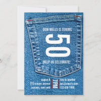 Denim Pocket Invitation
