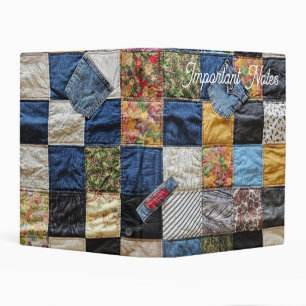 Denim Pocket Quilt Mini Binder