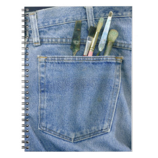 Denim Pocket with Brushes Notebook