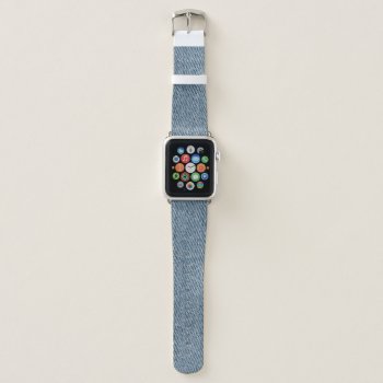 Denim Print Apple Watch Band by JerryLambert at Zazzle