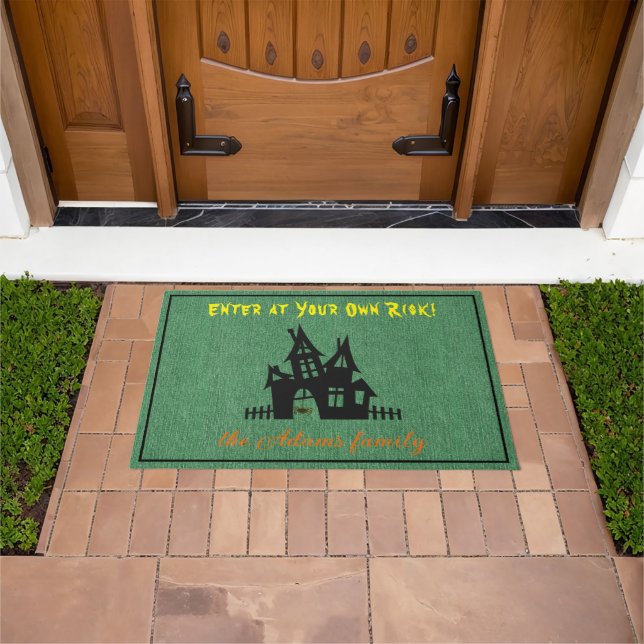 Denim Print October Halloween 24x36-inch Welcome Doormat (Outdoor)