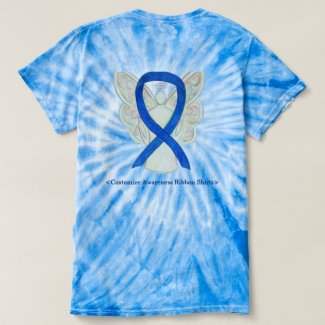 Denim Ribbon Angel Cause Awareness Custom Shirts