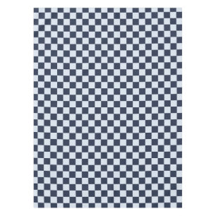 Denim rinse checkerboard pattern tablecloth