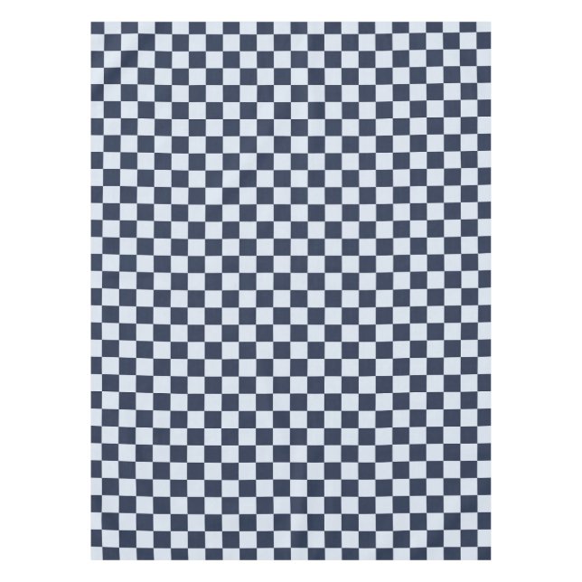 Denim rinse checkerboard pattern tablecloth (Front)