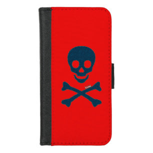 Denim Skull iPhone 8/7 Wallet Case