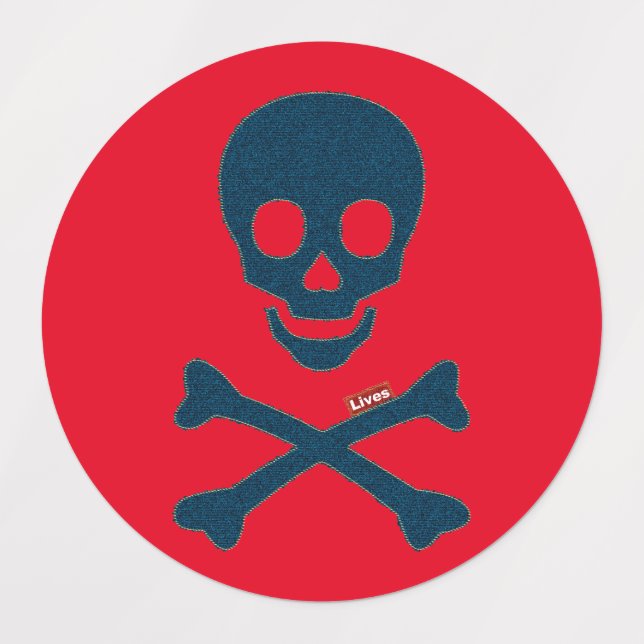 Denim Skull Labels (Design 1)