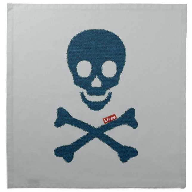 Denim Skull Napkin (Front)