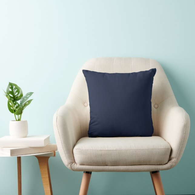 Denim Solid Plain Color Throw Pillow (Chair)