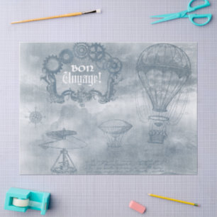 Denim Steampunk Tissue Paper