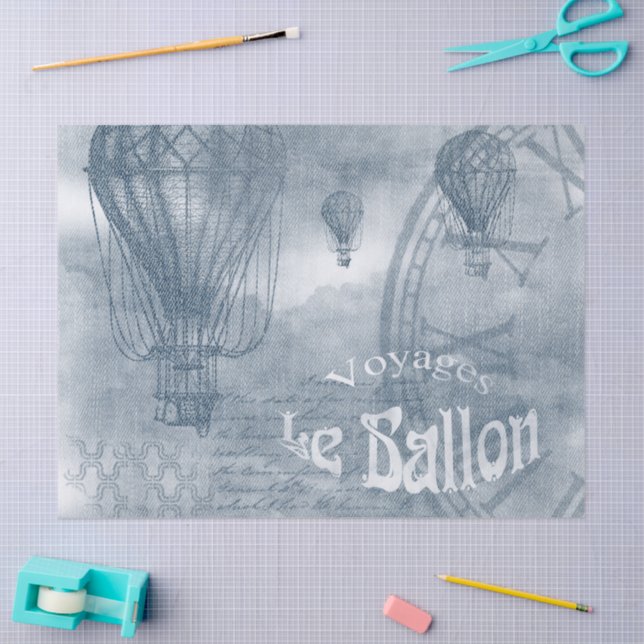 Denim Steampunk Tissue Paper (Craft)