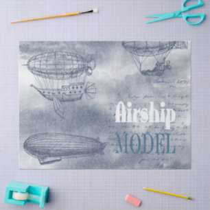 Denim Steampunk Tissue Paper