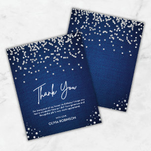 Denim Sweet Sixteen 16th Birthday Thank You Card