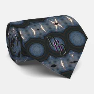 Denim Swirl Neck Tie