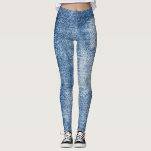 Denim Texture: Rugged Holes. Leggings
