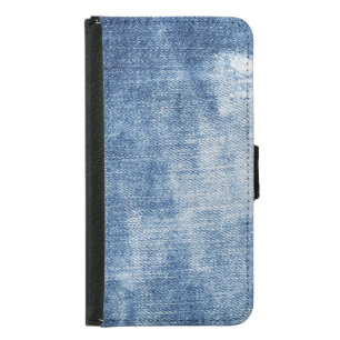 Denim Texture: Rugged Holes. Samsung Galaxy S5 Wallet Case