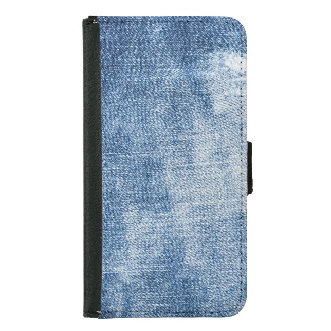 Denim Texture: Rugged Holes. Samsung Galaxy Wallet Case (Front)