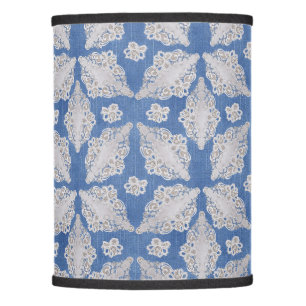 Denim texture with Lace Repeat Pattern Lamp Shade