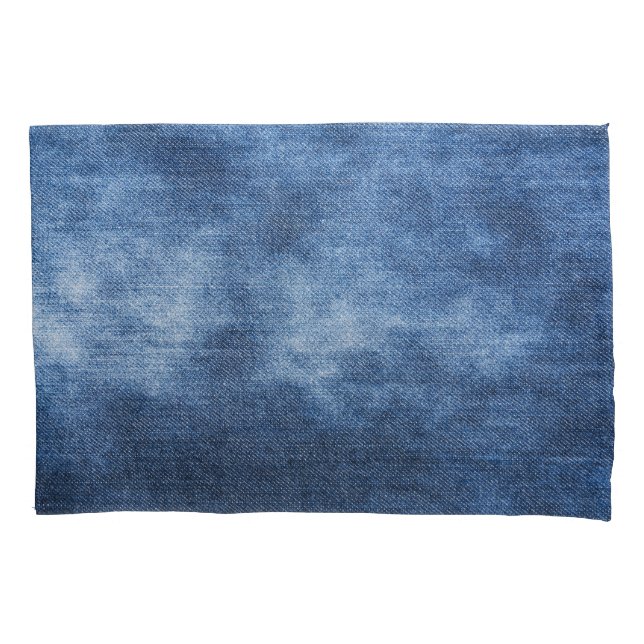 Denim Texture: Worn Fabric Background Pillow Case (Front)
