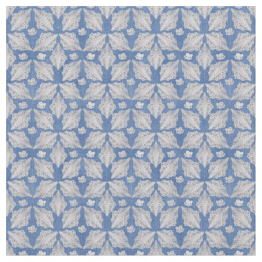 Denim textured with lace Seamless Repeats Fabric