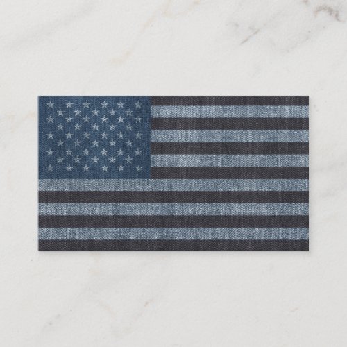 Denim USA flag business card