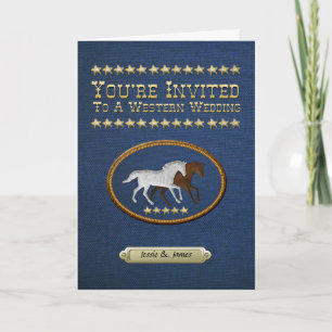 Denim Western Wedding Invitation
