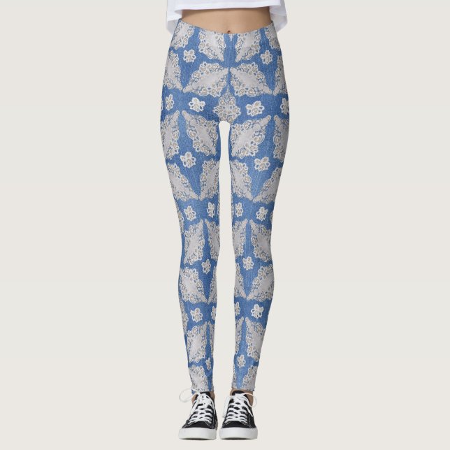 Denim with lace leggings (Front)