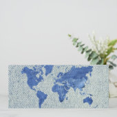 Denim World Map (Standing Front)