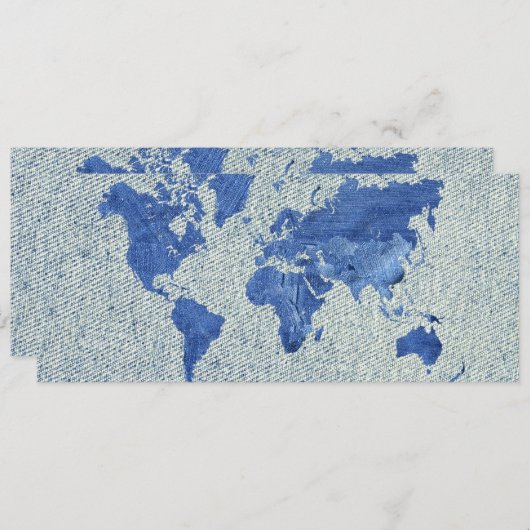 Denim World Map (Front/Back)