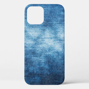 Denim worn fabric texture for background. Jeans iPhone 12 Case