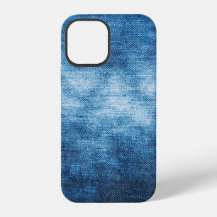Denim worn fabric texture for background. Jeans iPhone 12 Case