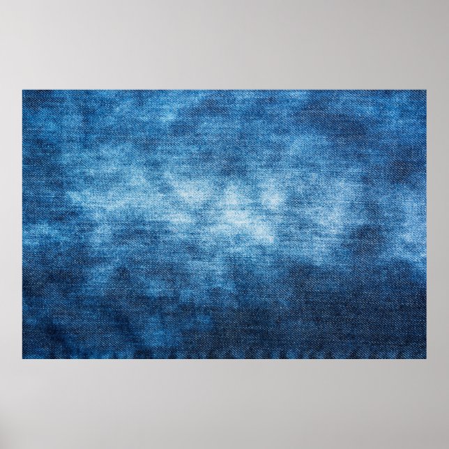 Denim worn fabric texture for background. Jeans Poster (Front)