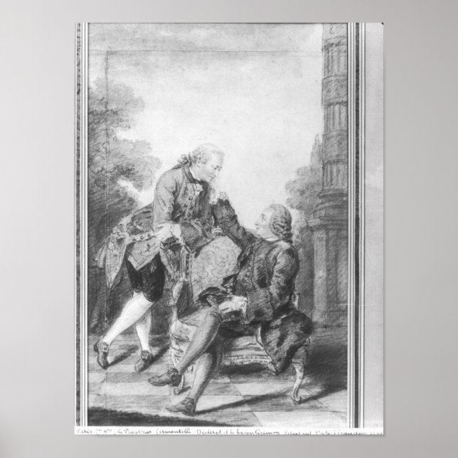 Denis Diderot and Melchior, baron de Grimm Poster (Front)