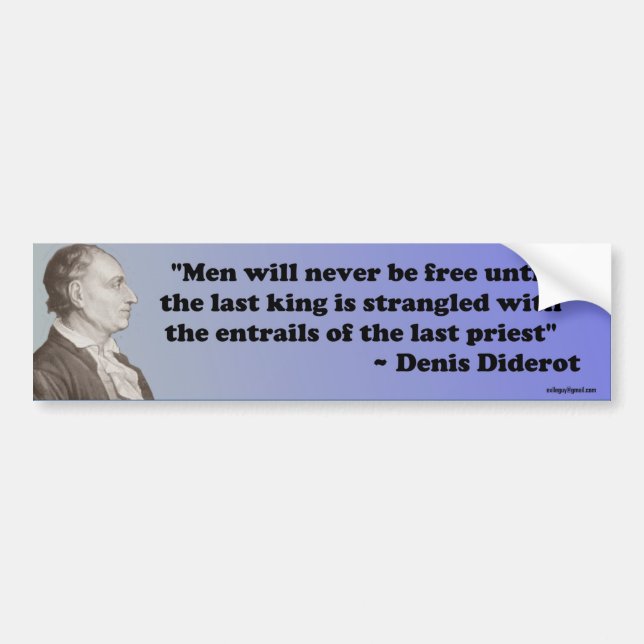 Denis Diderot Bumper Sticker (Front)