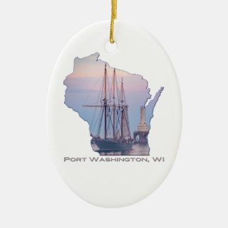 Denis Sullivan Fog Sail Ceramic Ornament