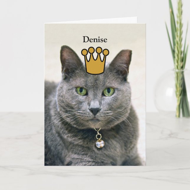 Denise, Happy Birthday From The Queen Card (Front)