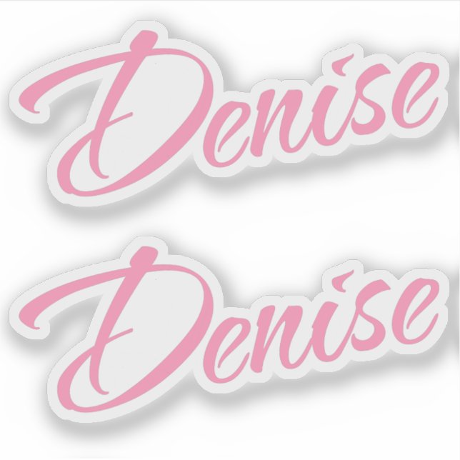 Denise pink name x2 sticker (Front)